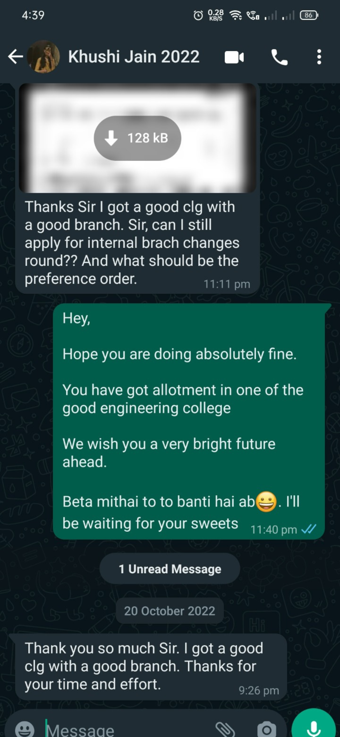 Student got good college - Career Margdarshan